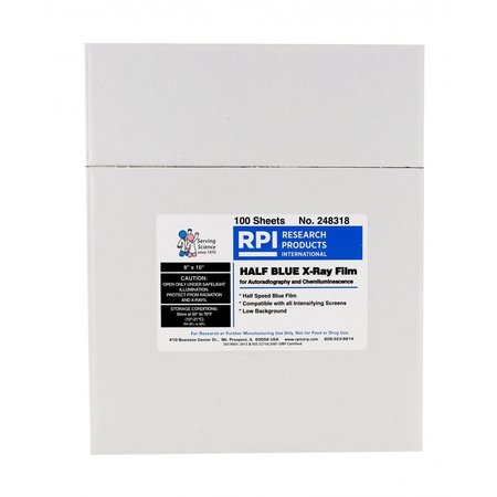RPI X-Ray Film, Half Speed, 100/pk, 100PK 248318